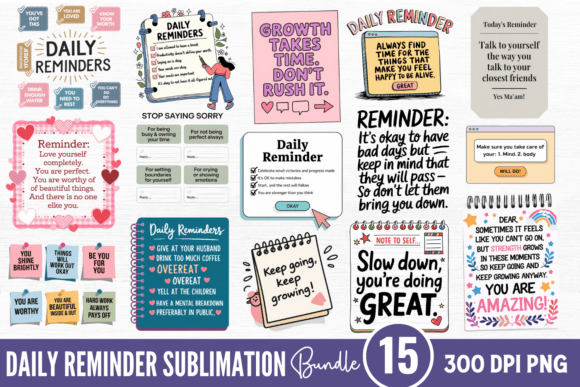 Daily Reminder Sublimation Quotes Bundle: Elevate Your Creative Projects