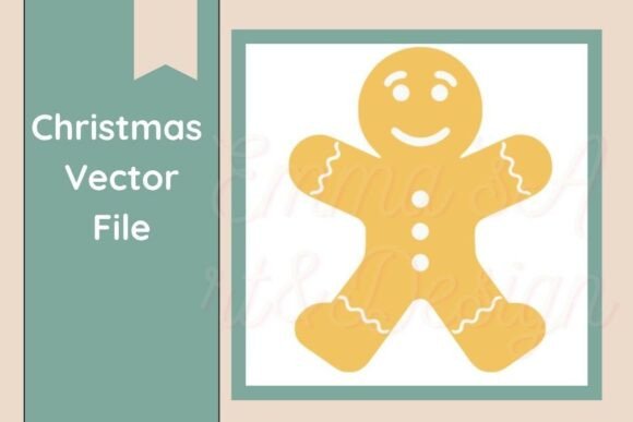 Gingerbread Man Christmas Vector