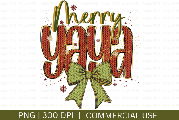 Merry Yaya Faux Crochet Yarn Christmas: A Versatile Digital Design for Creative Projects