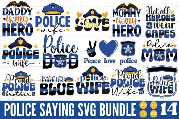 Police Thin Blue Line SVG Bundle – Perfect for Cricut and Silhouette Projects
