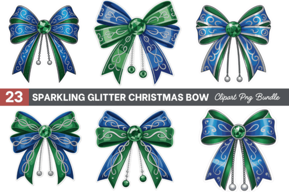 Sparkling Glitter Christmas Bow Png: A Versatile Digital Design for Creative Projects