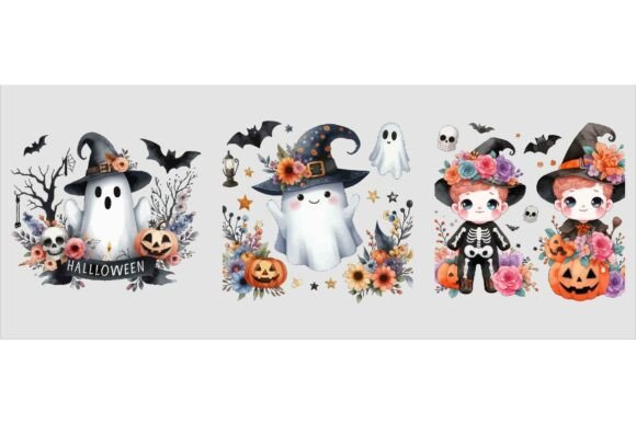 Vector Art of Cute Halloween Ghost SVG