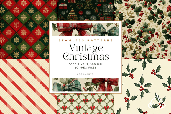Vintage Christmas Seamless Patterns: A Timeless Addition to Your Creative Projects